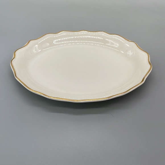 Syracuse Vintage Ironstone China Scalloped Gold Trim Platter - Picture 3 of 6